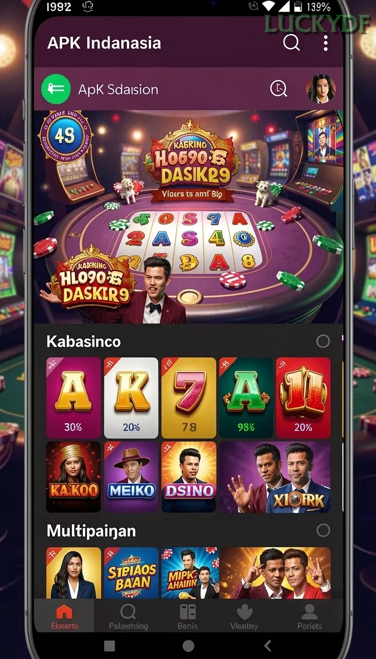 Cuplikan layar ROYAL138 — menu navigasi