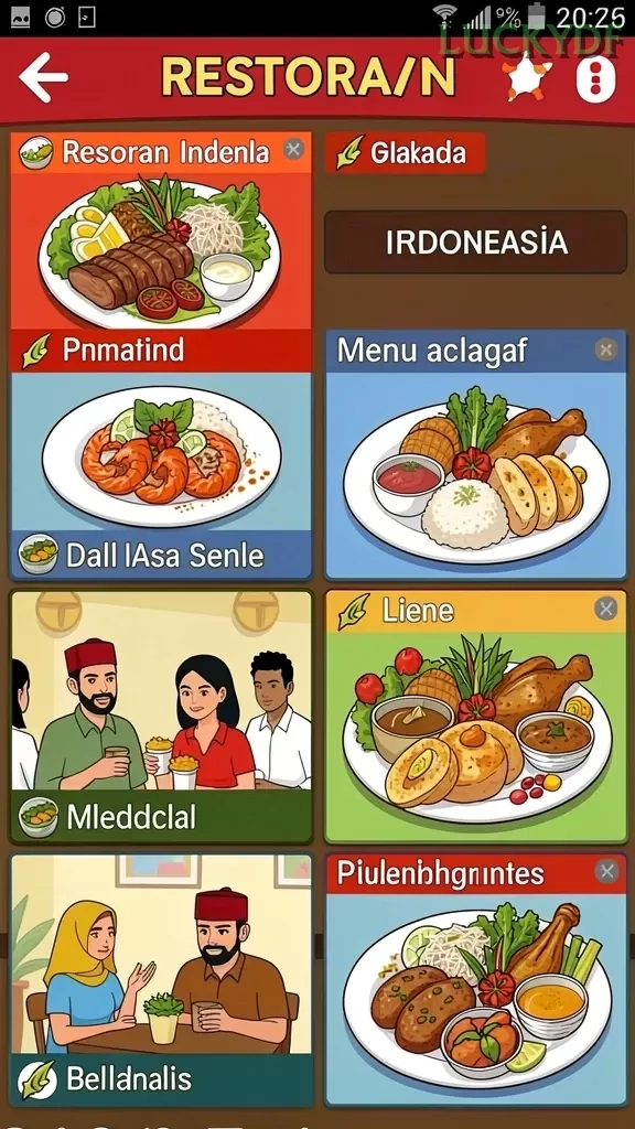 Cuplikan layar KEPO66 — menu navigasi